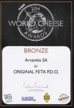 ΧΑΛΚΙΝΟ ΒΡΑΒΕΙΟ ΓΙΑ ΤΗ ΦΕΤΑ ΠΟΠ ΣΤΑ World  Cheese Awards 2014  (ΛΟΝΔΙΝΟ)